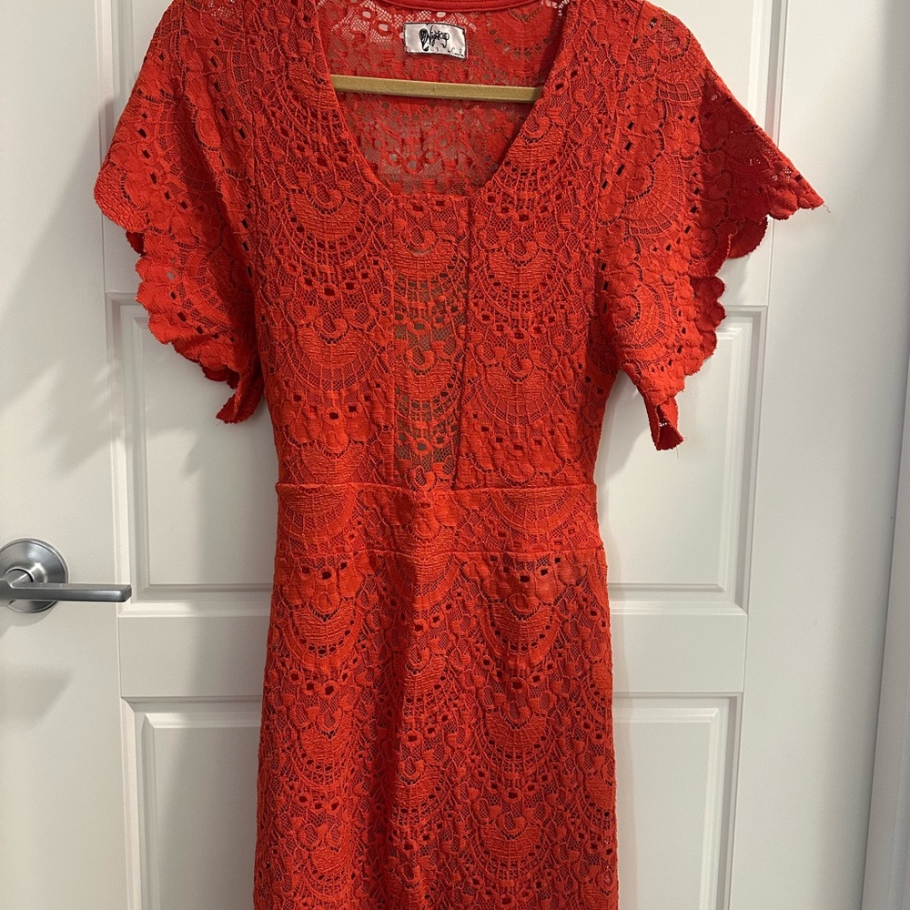 Nightcap red lace dress mini